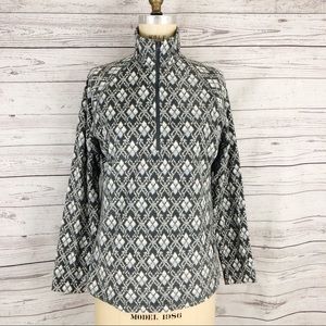 Woolrich diamond print fleece 1/4 zip pullover